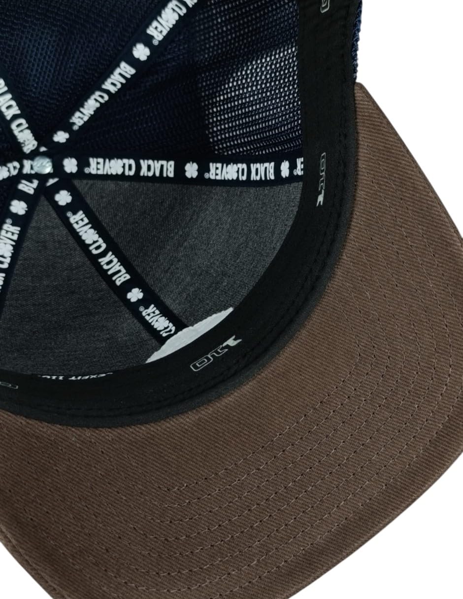 Black Clover Leroy Navy Adjustable Mesh Hat with HD Printed Patch - Image 8